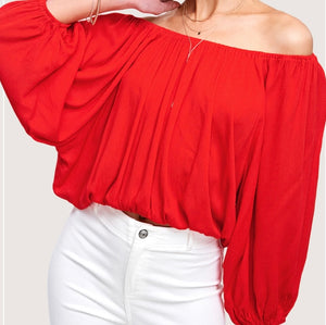 Janie Blouse in Red