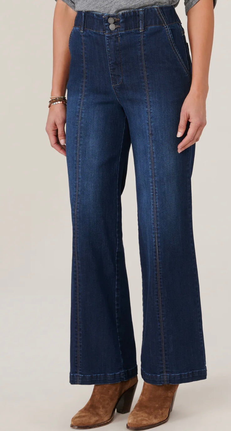 Democracy "Ab"solution Skyrise Wide Leg Jeans with Center Front Seam