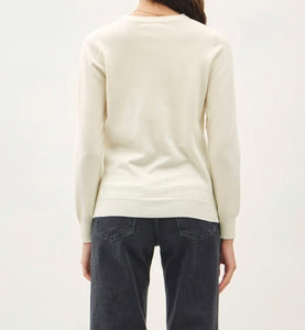 Reid Knit Blouse in Cream