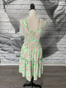 Lucy Dress in Lime Paisley