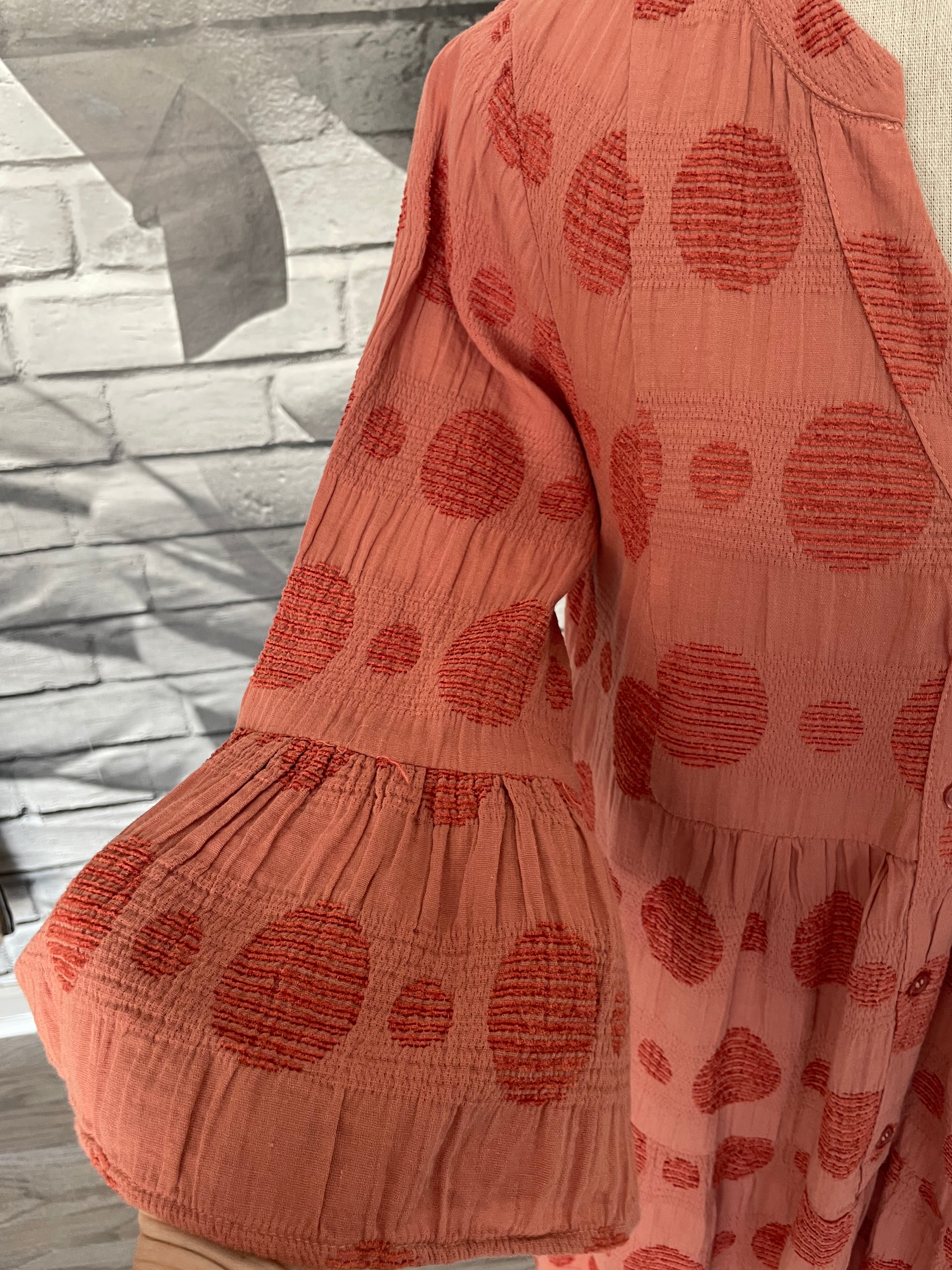 Carmen Gauze Dress in Rose