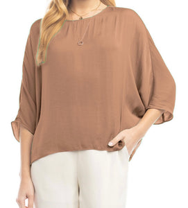 Aubrey Dolman Blouse in Macchiato