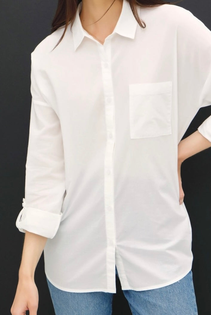 Skylar Button Up Blouse in White