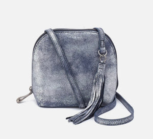 Nash Hobo Crossbody in Metallic Blue Pewter