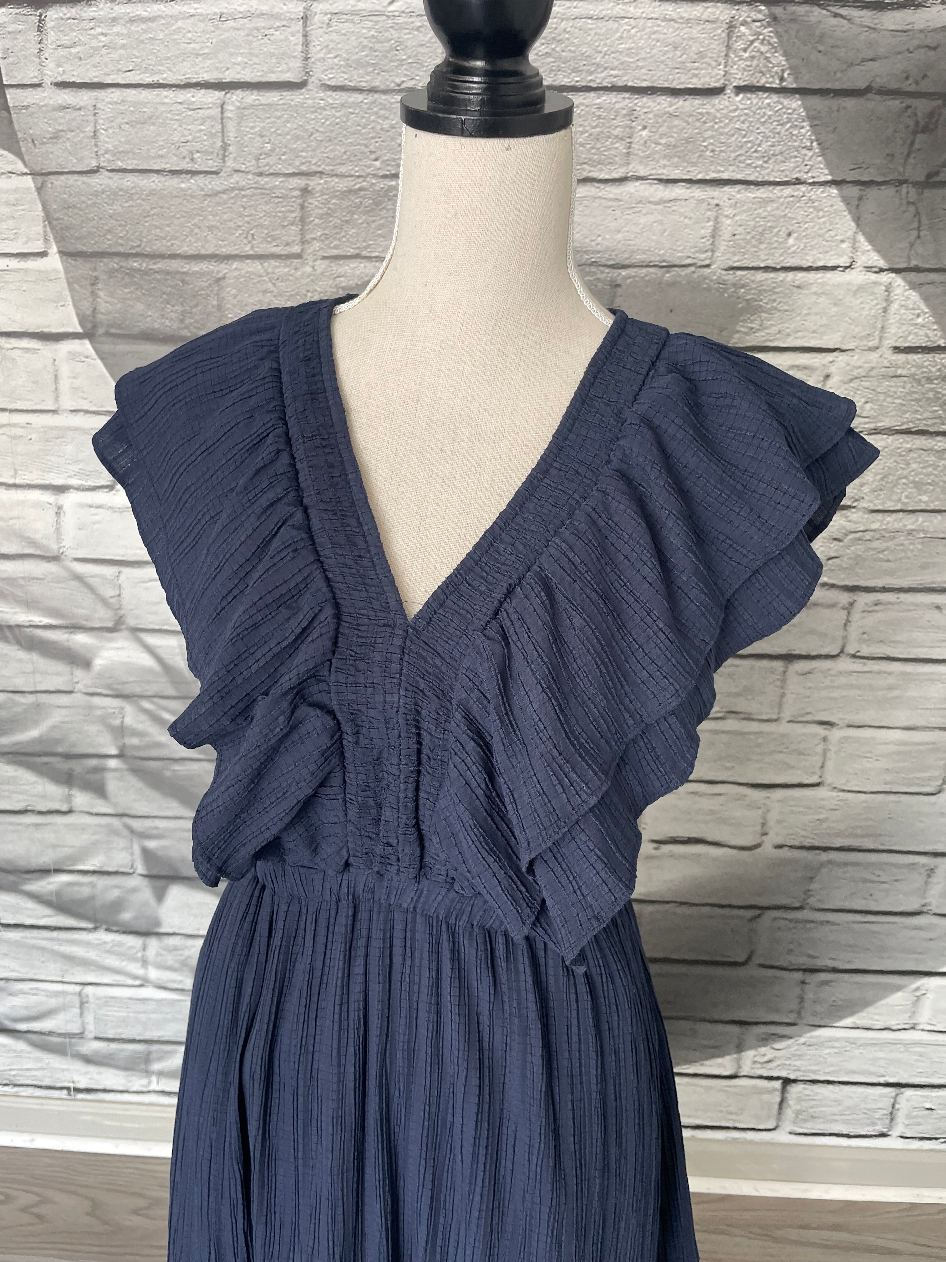 Kora Midi Dress in Navy