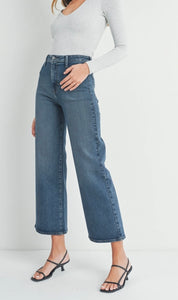 Trouser Wide Leg in Mid Denim