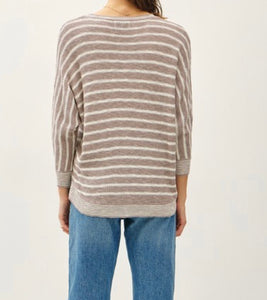 Darren Knit Blouse in Beige