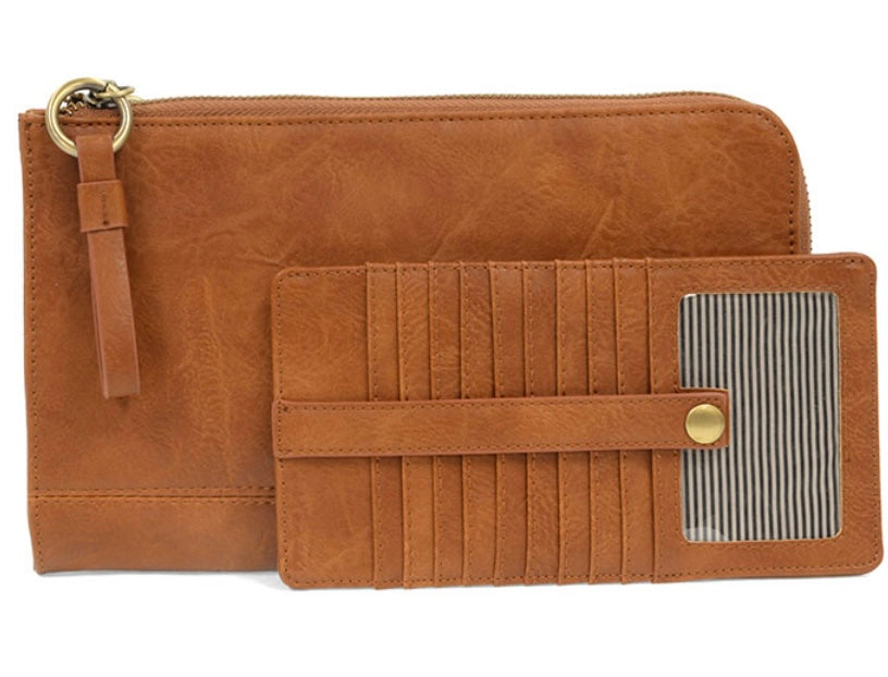 Morgan Convertible Wristlet and Wallet in Caramel