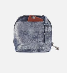 Nash Hobo Crossbody in Metallic Blue Pewter