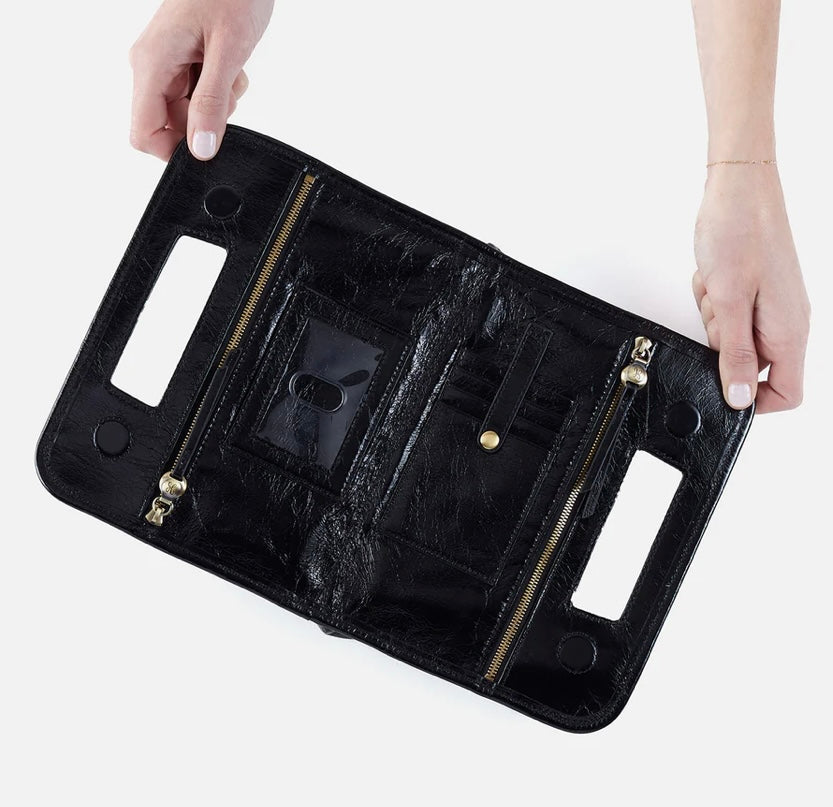 Ace Hobo Clutch Bag in Black