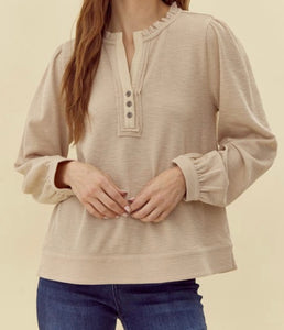 Catherine Blouse in Oatmeal