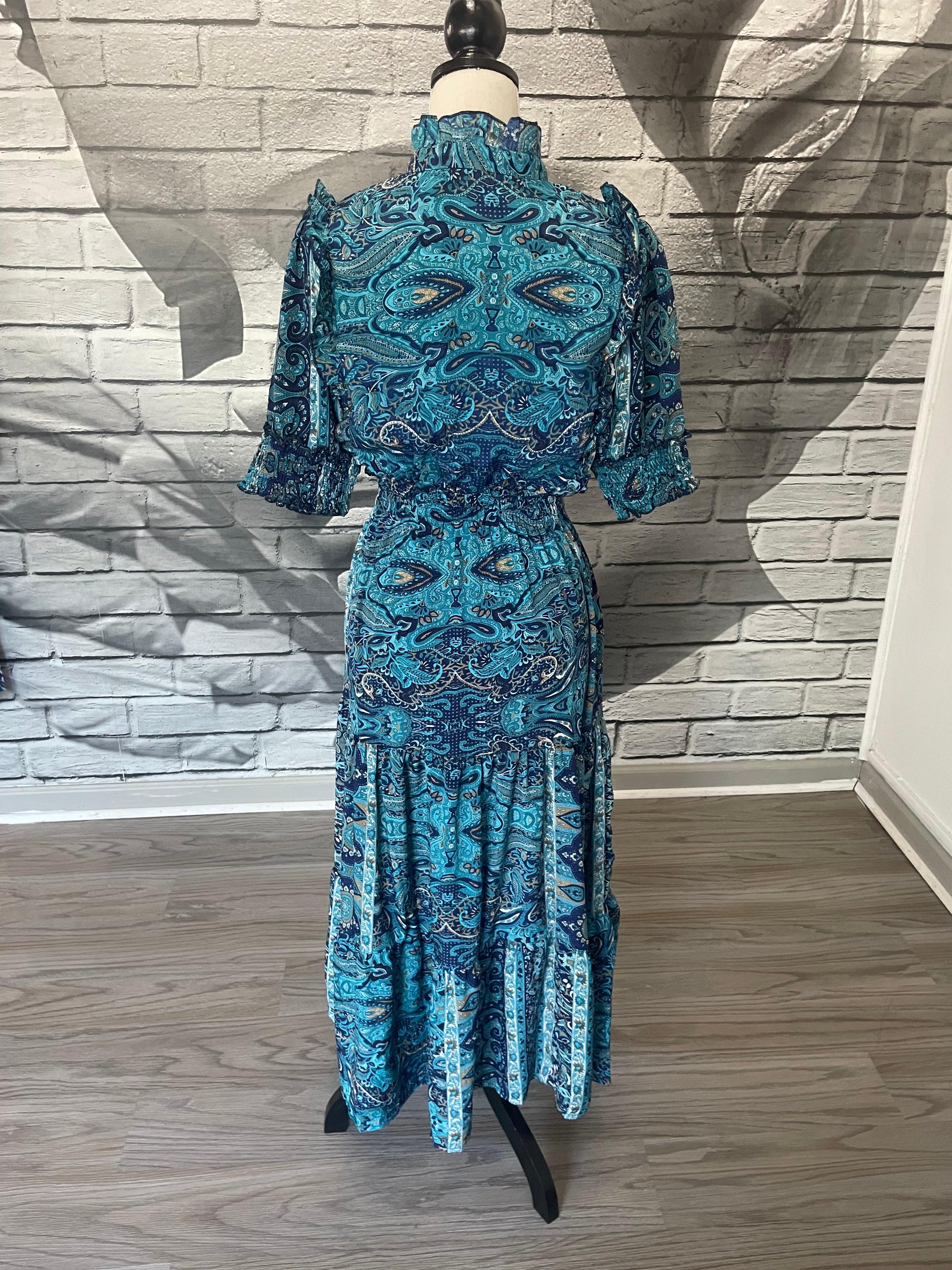 Jackie Maxi Dress in Blue