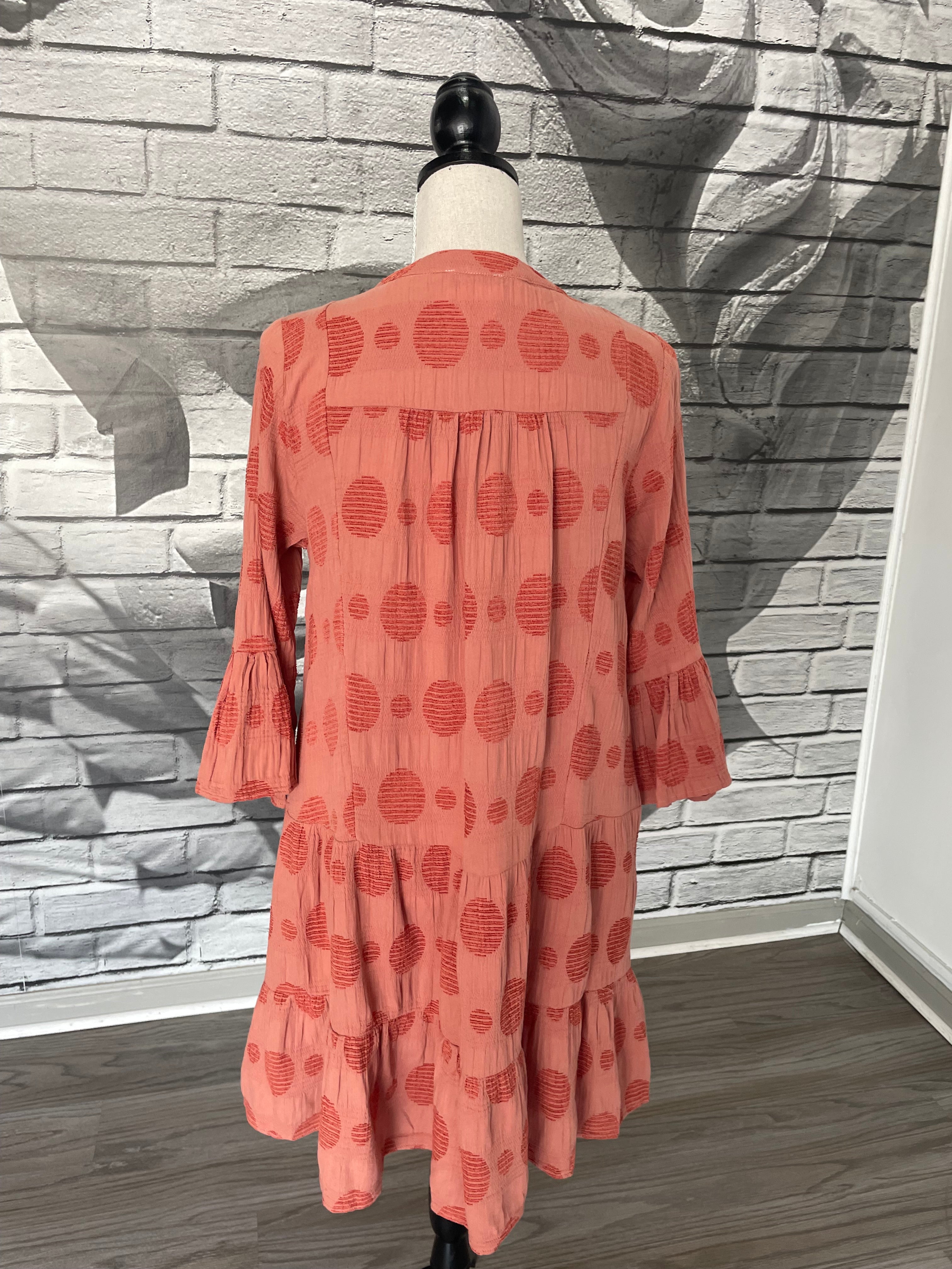 Carmen Gauze Dress in Rose