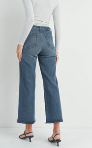 Trouser Wide Leg in Mid Denim