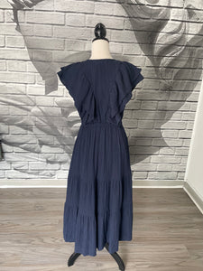 Kora Midi Dress in Navy