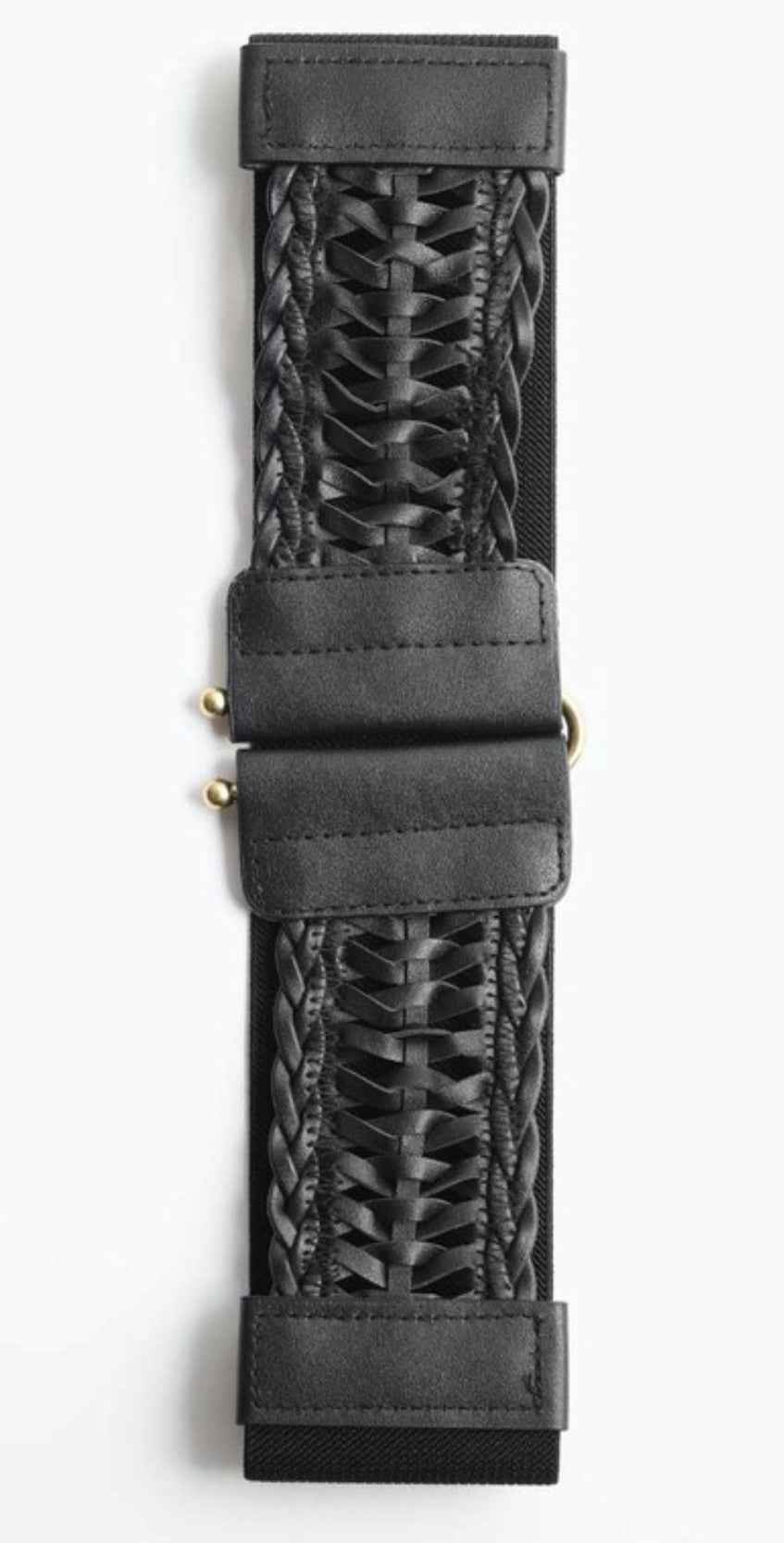 Molly Vegan Leather Waist Belt in Black