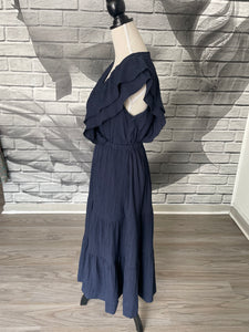 Kora Midi Dress in Navy