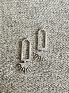 Sun Earrings in Silver