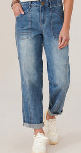 Democracy "Ab"solution High Rise Roll Cuff Barrel Leg Jeans