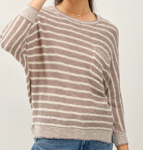 Darren Knit Blouse in Beige