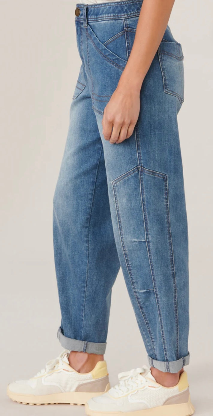 Democracy "Ab"solution High Rise Roll Cuff Barrel Leg Jeans